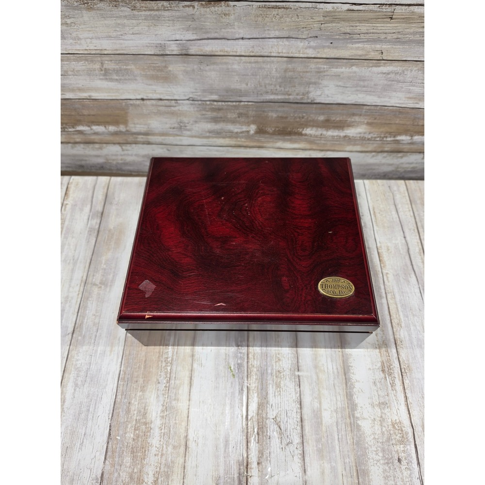 Thompson & Co Inc Wooden Cigar Humidor Cherry Finish Spanish Cedar Hygrometer